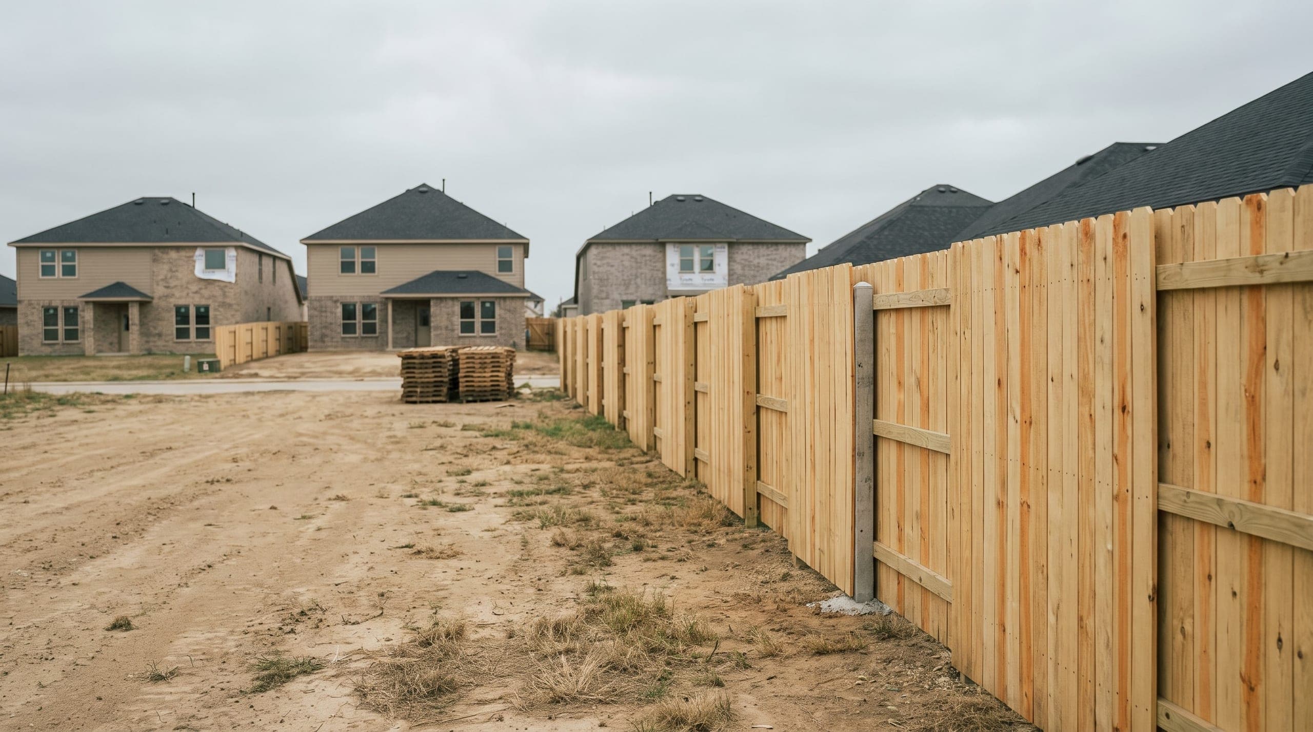 Builders and General Contractors fencing built by Johnson Services Company in Texas