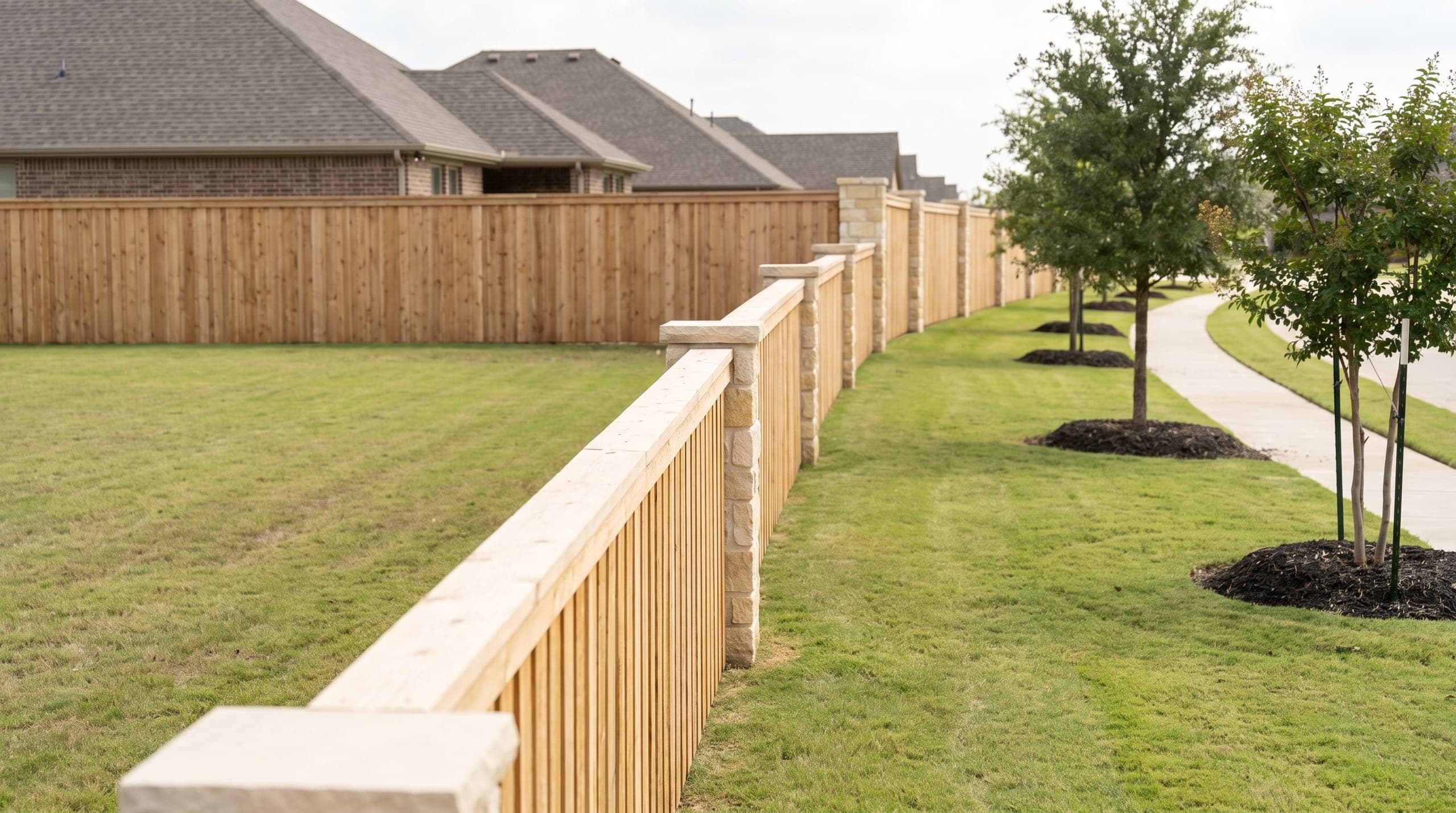 HOA and Property Management fencing built by Johnson Services Company in Texas