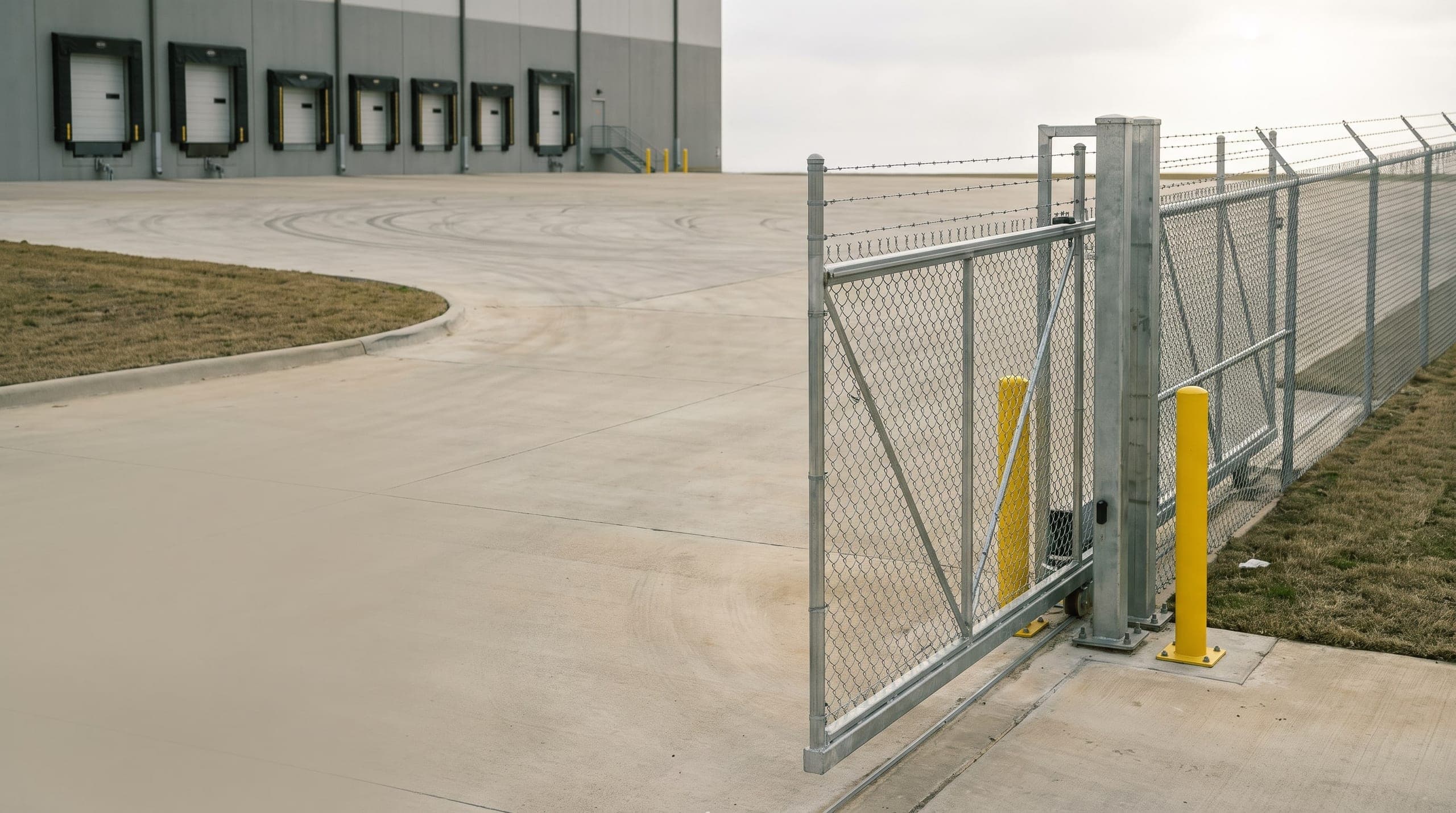 Industrial and Warehouse fencing built by Johnson Services Company in Texas