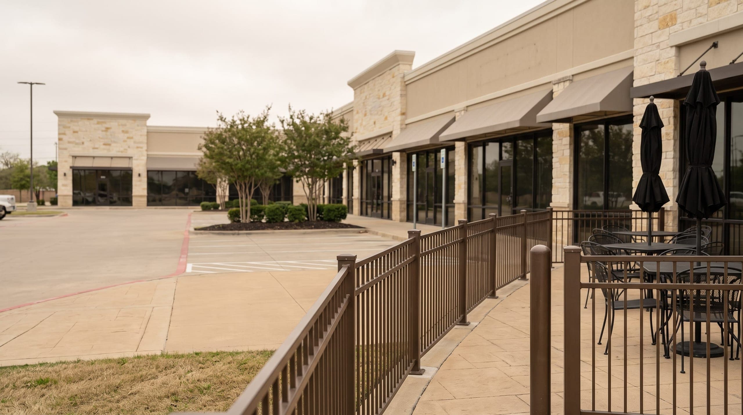 Retail and Storefront fencing built by Johnson Services Company in Texas