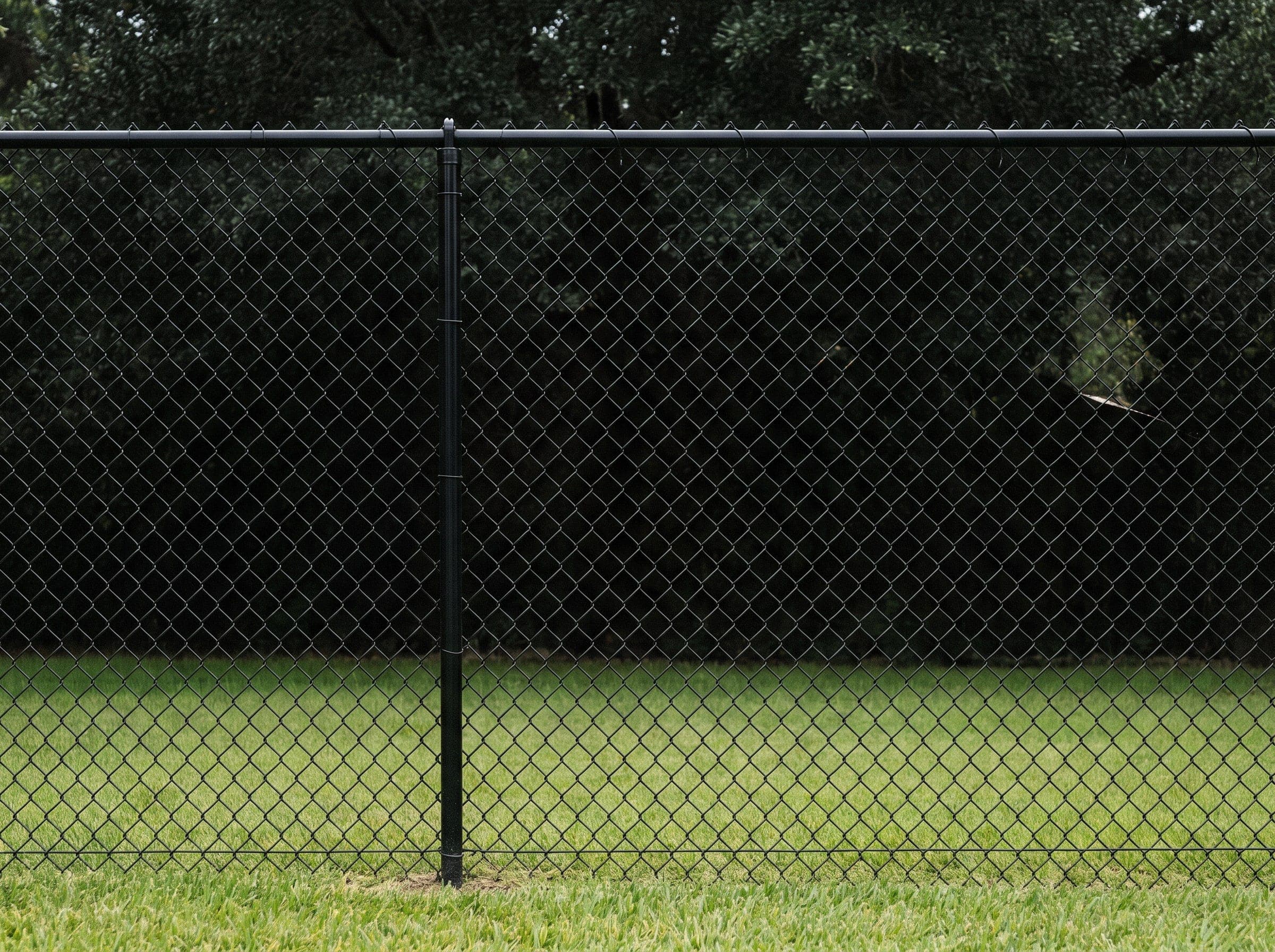 Commercial chain link fence built by Johnson Services Company in Texas