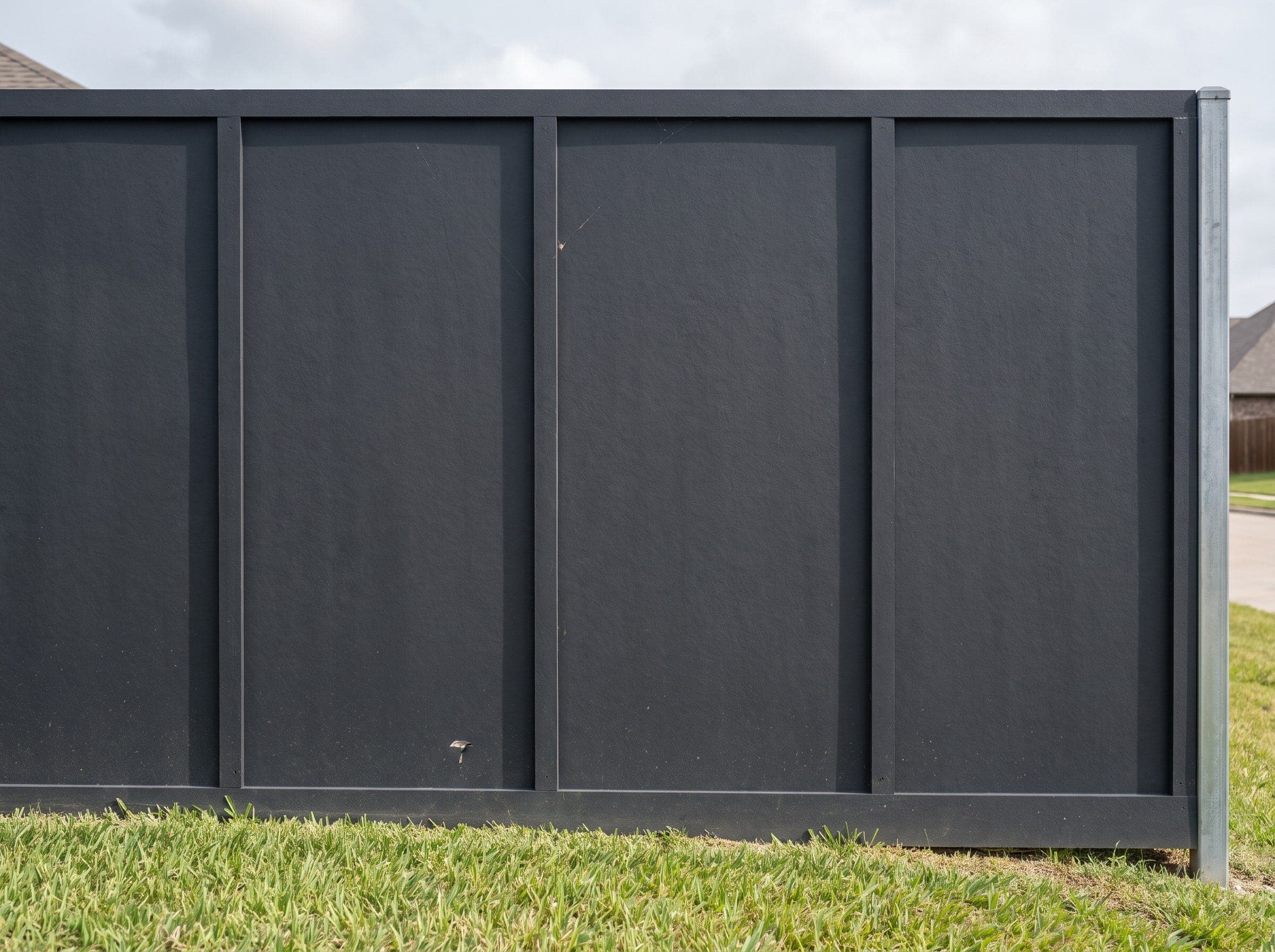 Fiber cement, cedar and vinyl screening built by Johnson Services Company in Texas